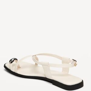 OLD NAVY NWT White Women's T-Strap Ring Sandals Size 9
